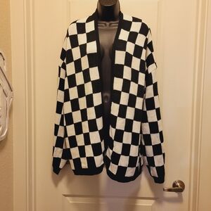 Black & White Checkard Boutique Cardigan